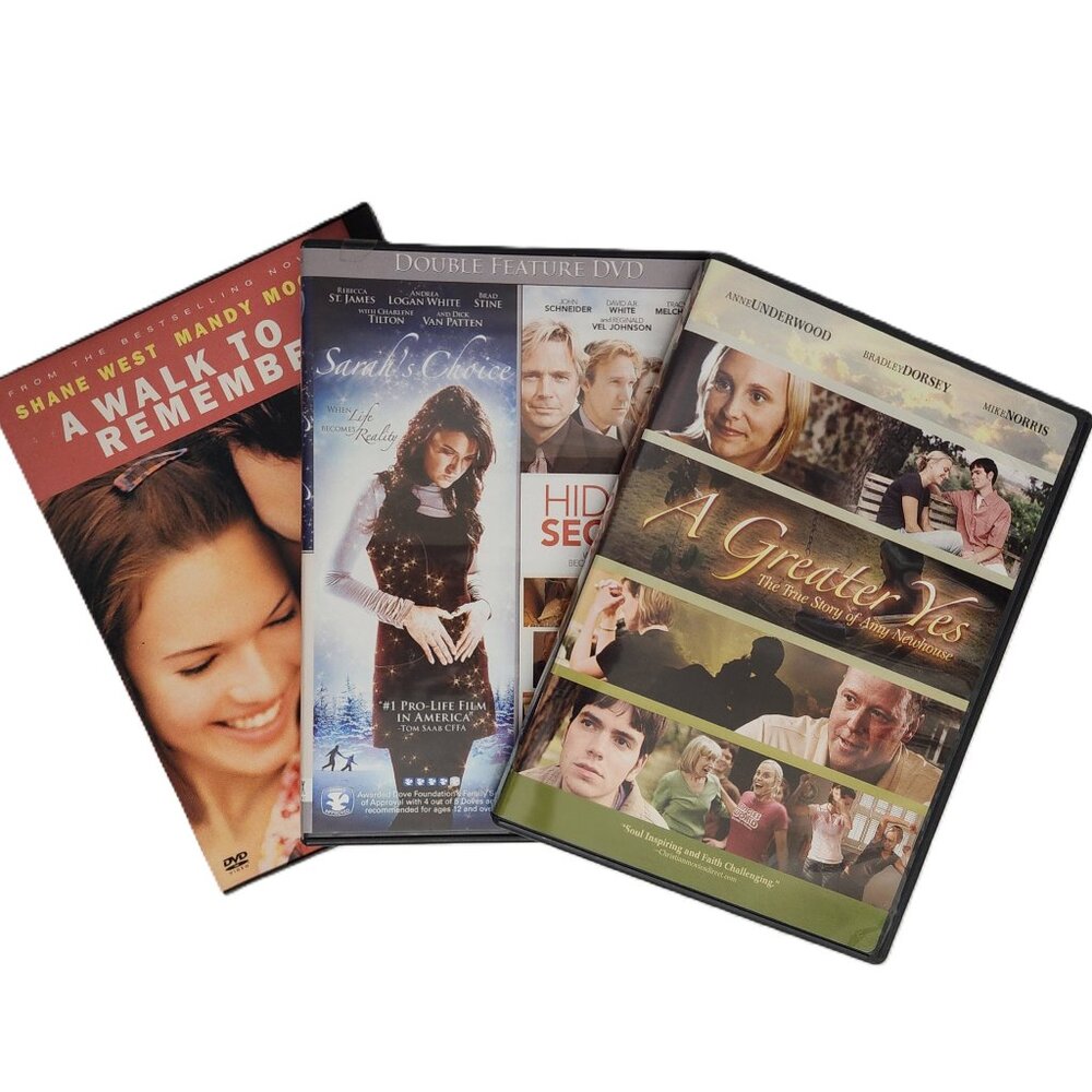 DVD Bundle: A Walk to Remember, A Greater Yes, Hidden Secrets & Sarah's Choice